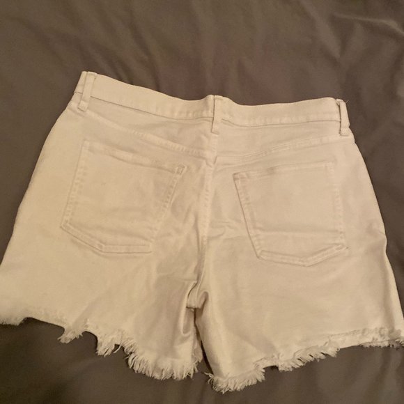 White Gap Cut Off Shorts - Picture 2 of 3